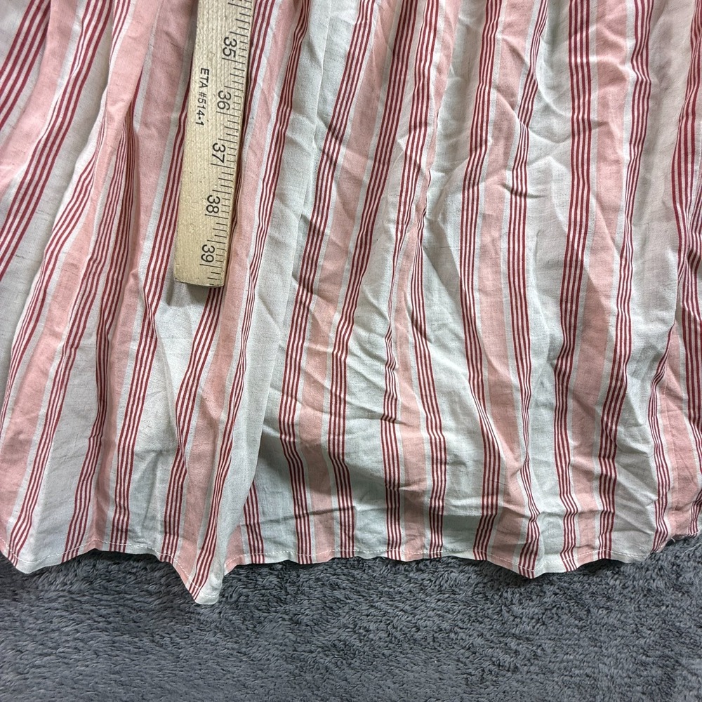Donna Morgan Womens 8 Striped Maxi Dress Tiered Spaghetti Strap Linen Blend NWT - Picture 8 of 8